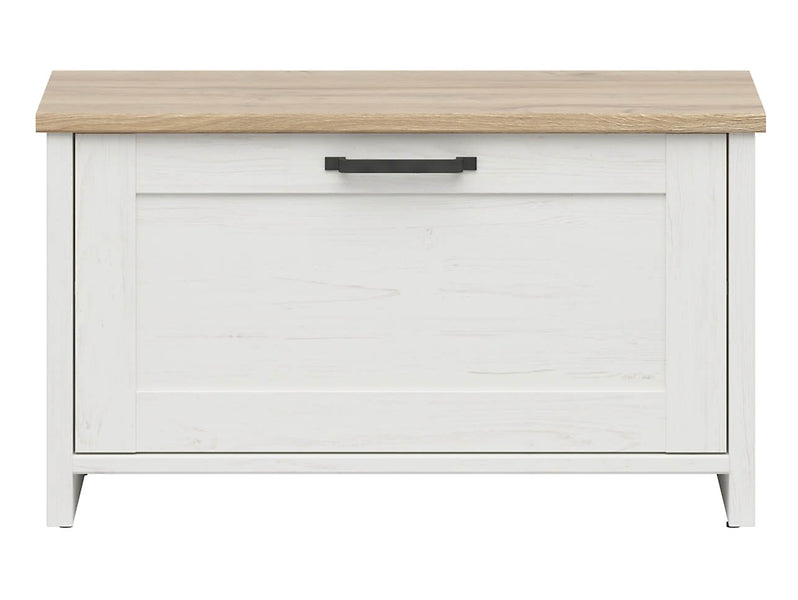 Pantofar LOKSA, alb/stejar, PAL laminat, 85x37x49 cm