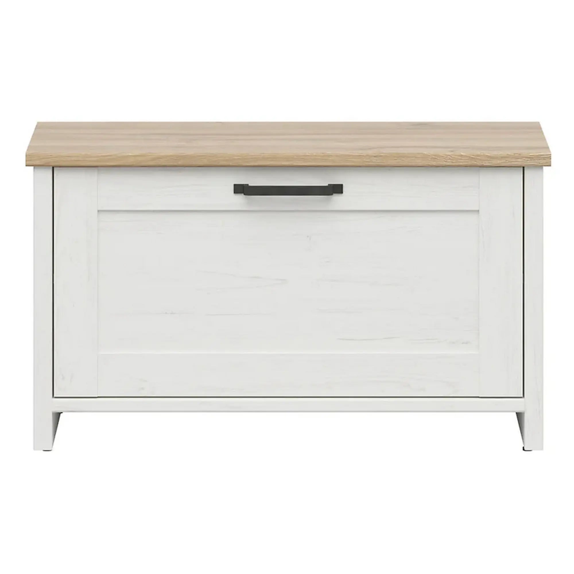 Pantofar LOKSA, alb/stejar, PAL laminat, 85x37x49 cm