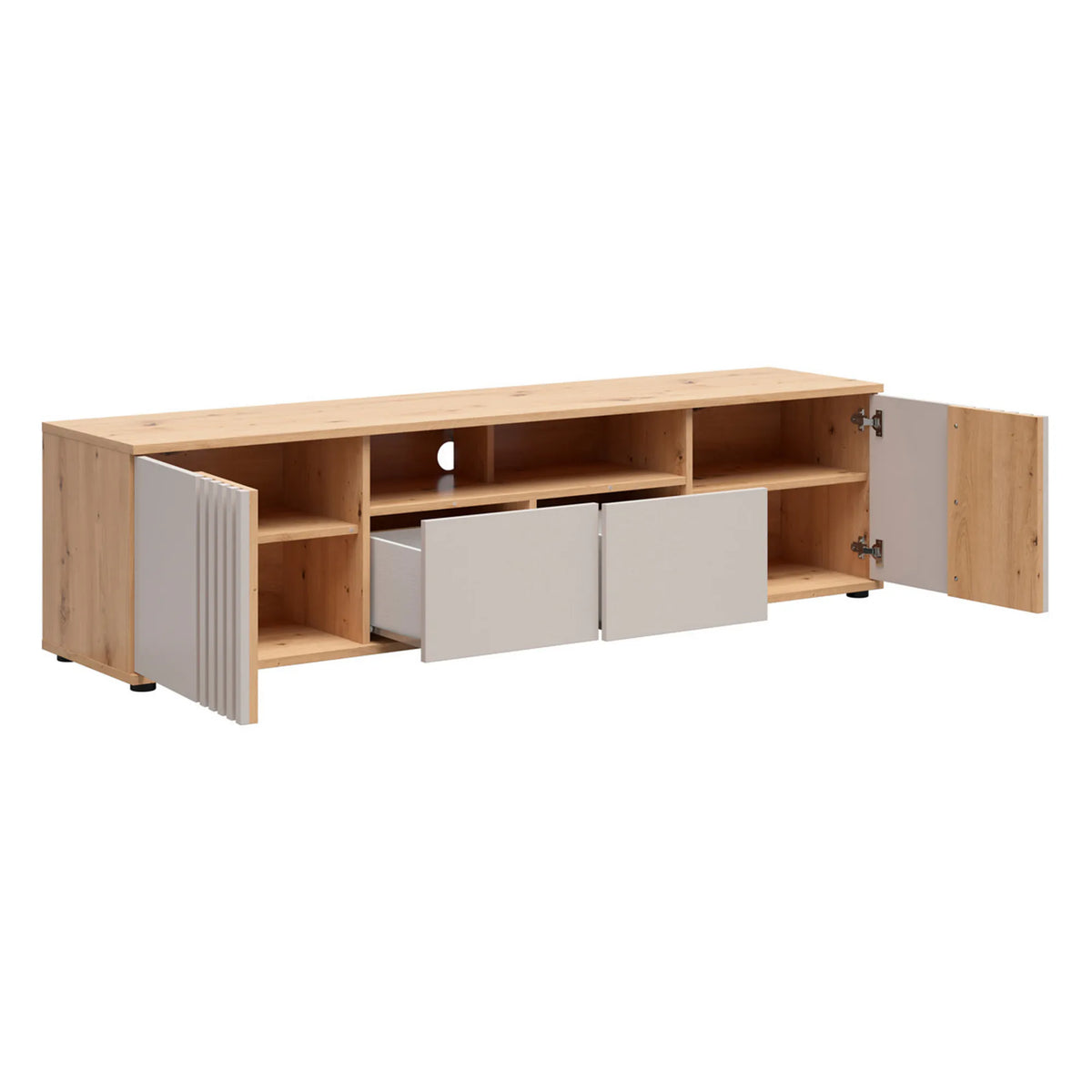 Comoda TV BREVAS, stejar artisan/casmir, PAL, 180x40x47 cm