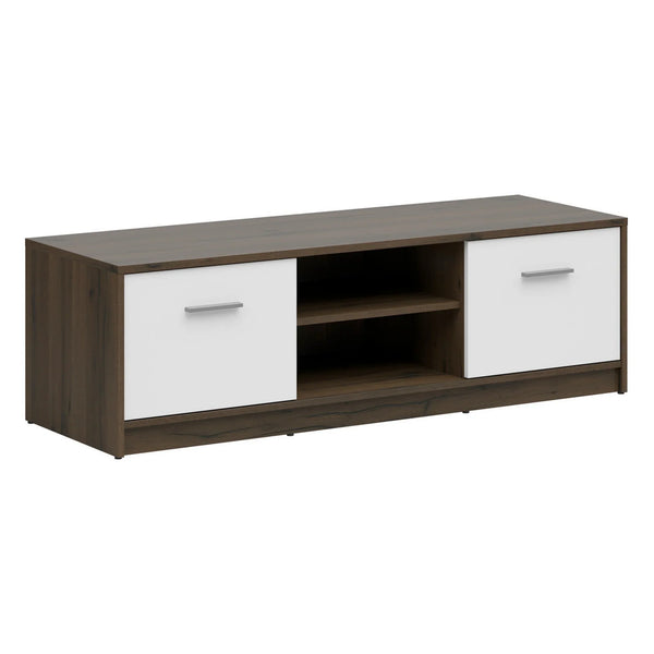 Comoda TV NEPO PLUS, stejar/alb, PAL laminat, 139x47x43 cm