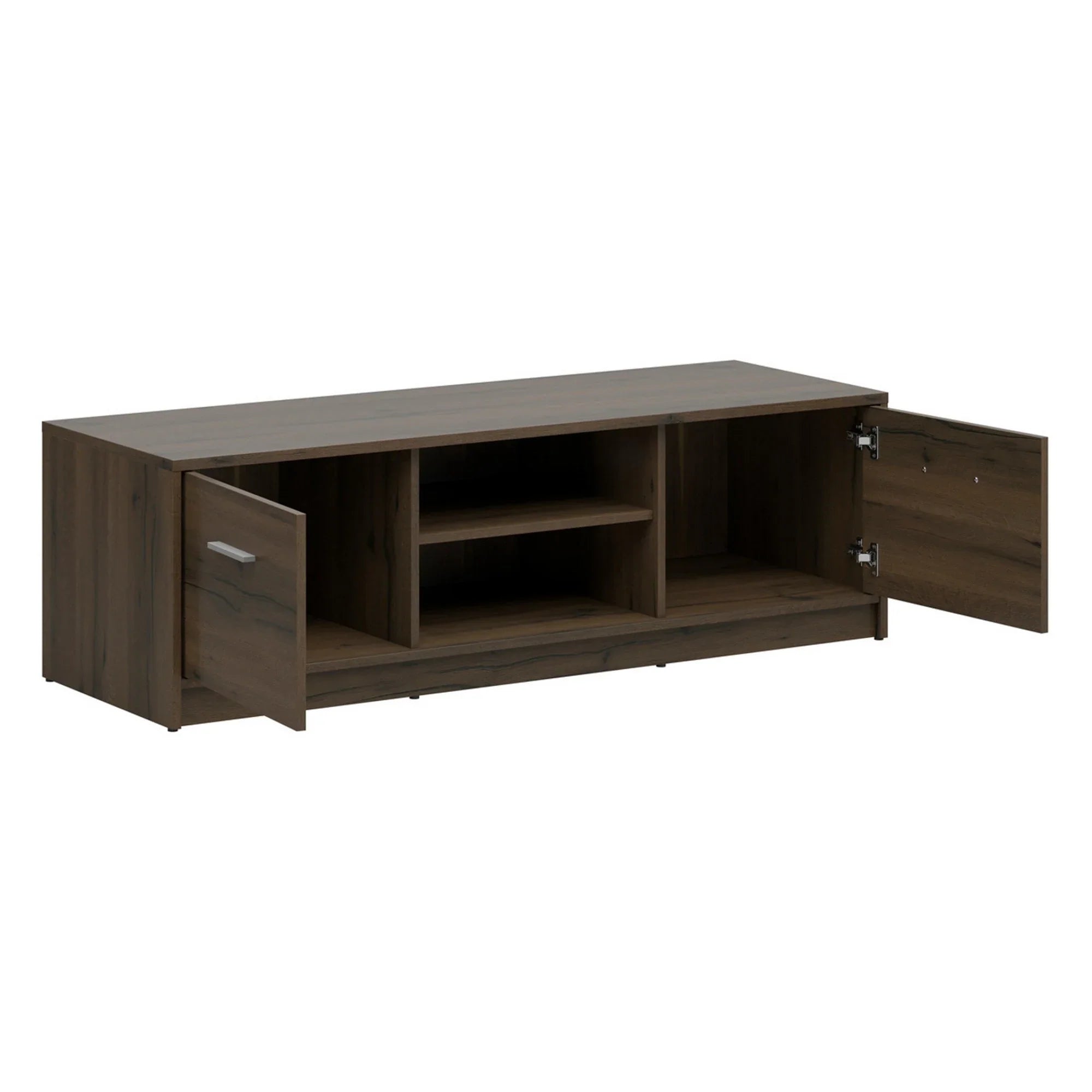 Comoda TV NEPO PLUS, stejar, PAL laminat, 139x47x43 cm
