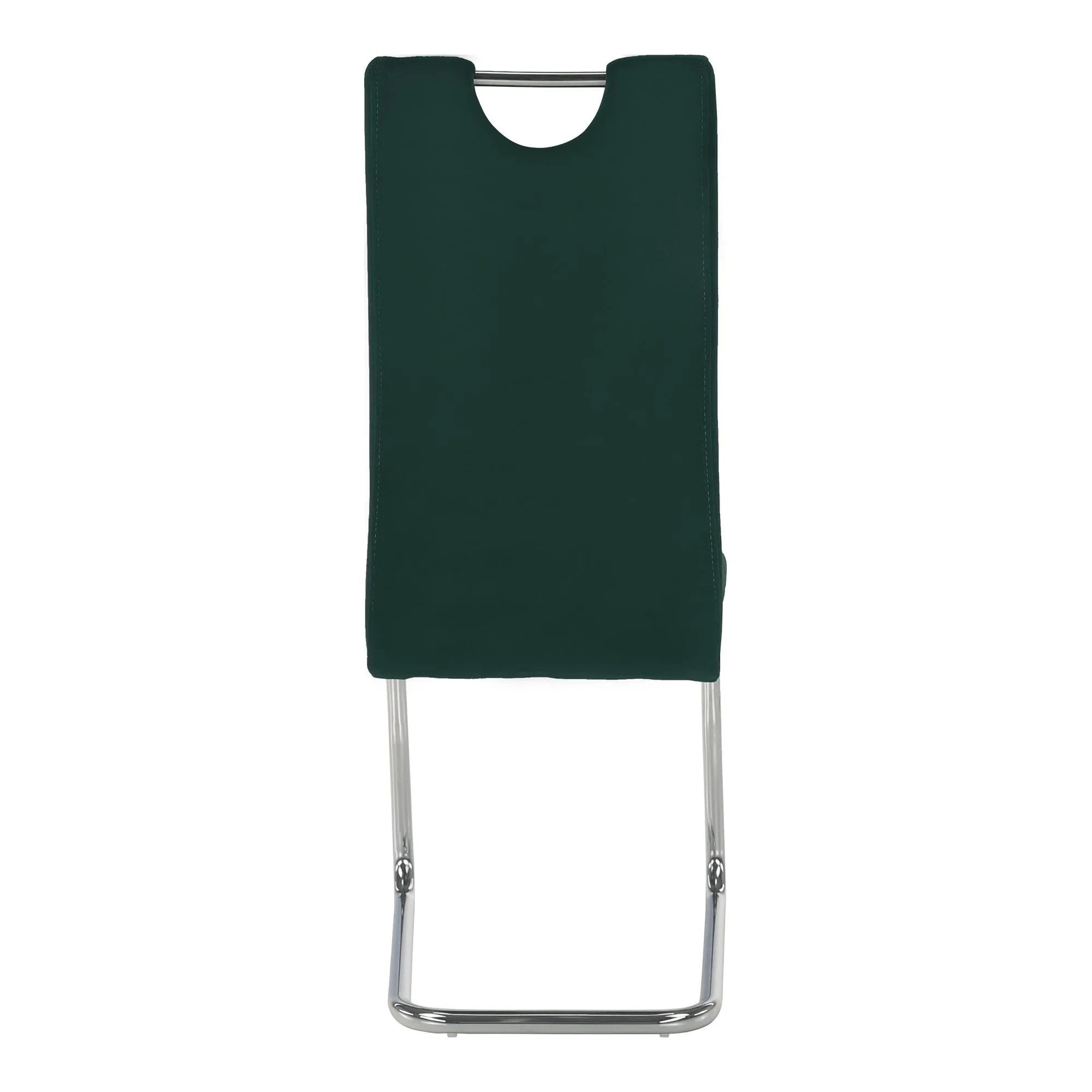 Scaun ABIRA NEW, verde smarald/crom, stofa catifelata/metal, 43x44x96 cm