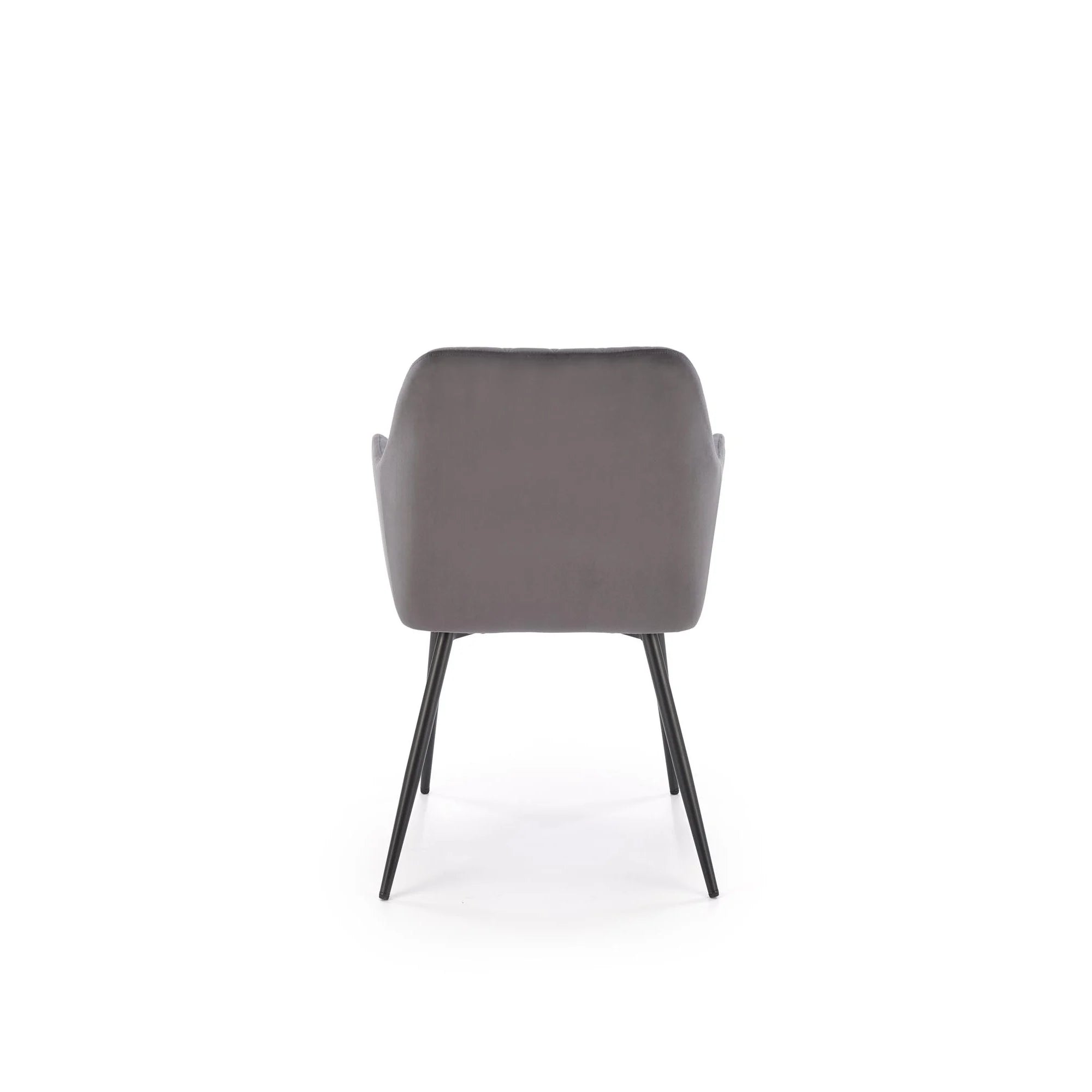 Scaun K558, gri/negru, stofa catifelata/metal, 59x60x86 cm