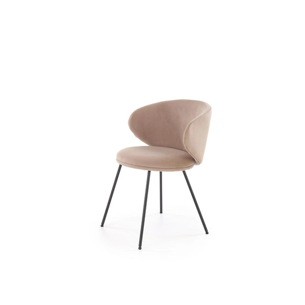 Scaun K587, bej - Mavel 38, stofa catifelata/otel, 60x58x77 cm