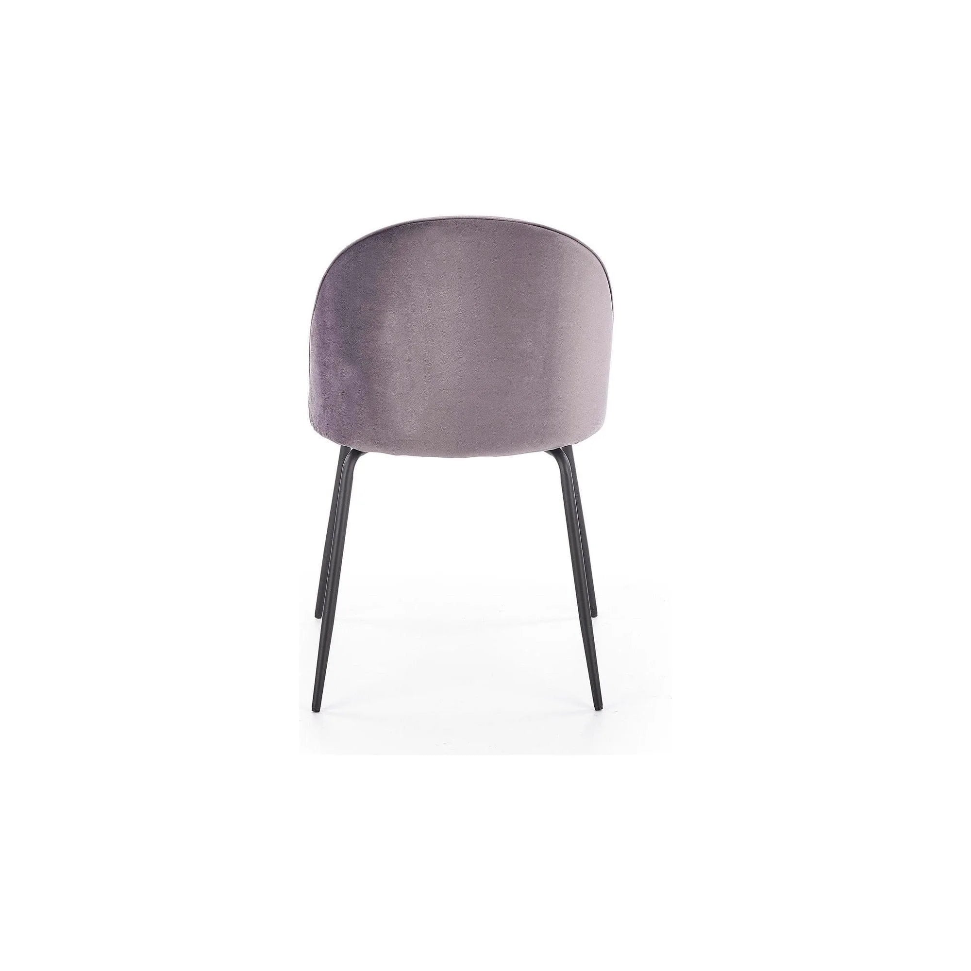 Scaun K314 gri inchis/negru, stofa catifelata/metal, 49x50x80 cm