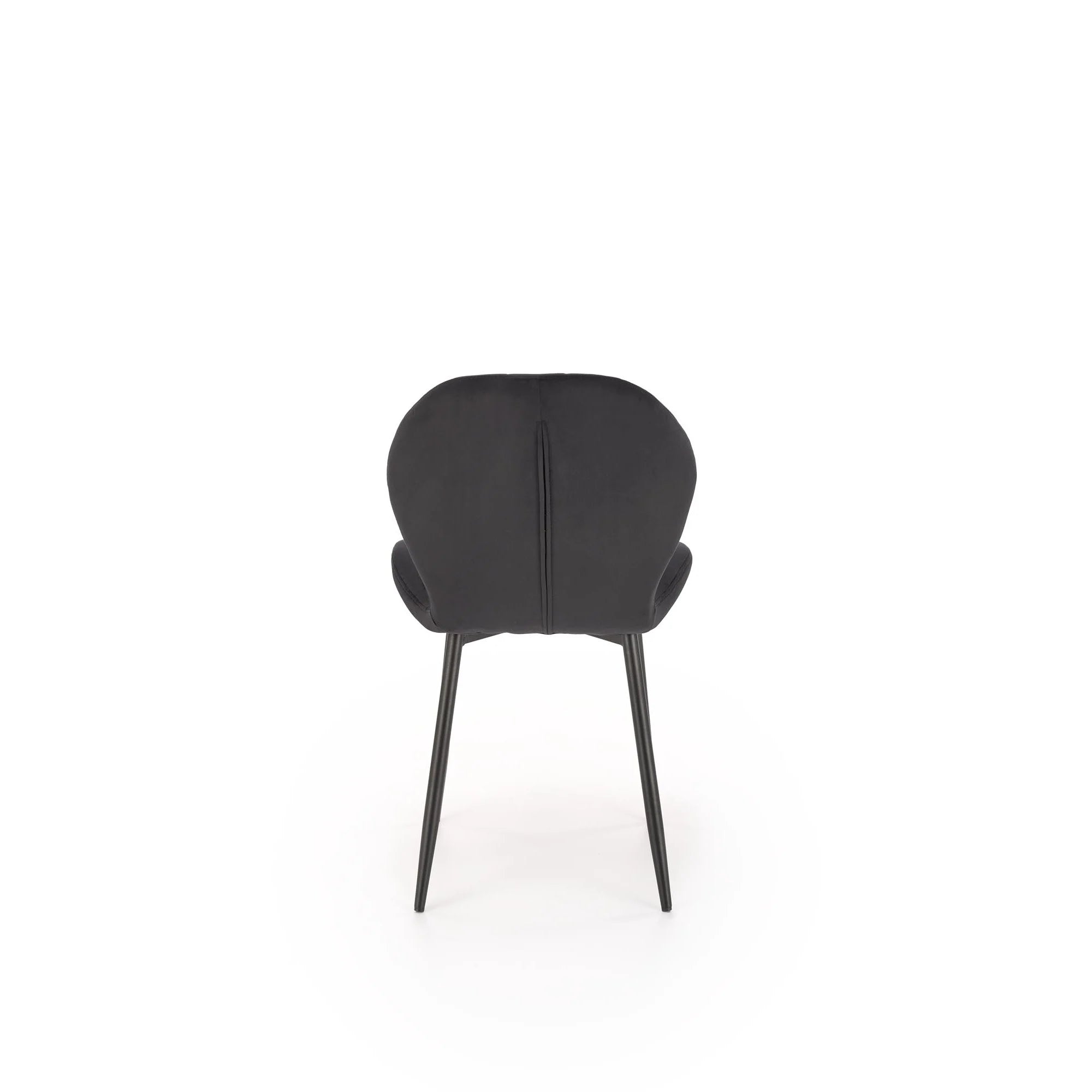 Scaun K538, negru, stofa catifelata/metal, 48x57x85 cm
