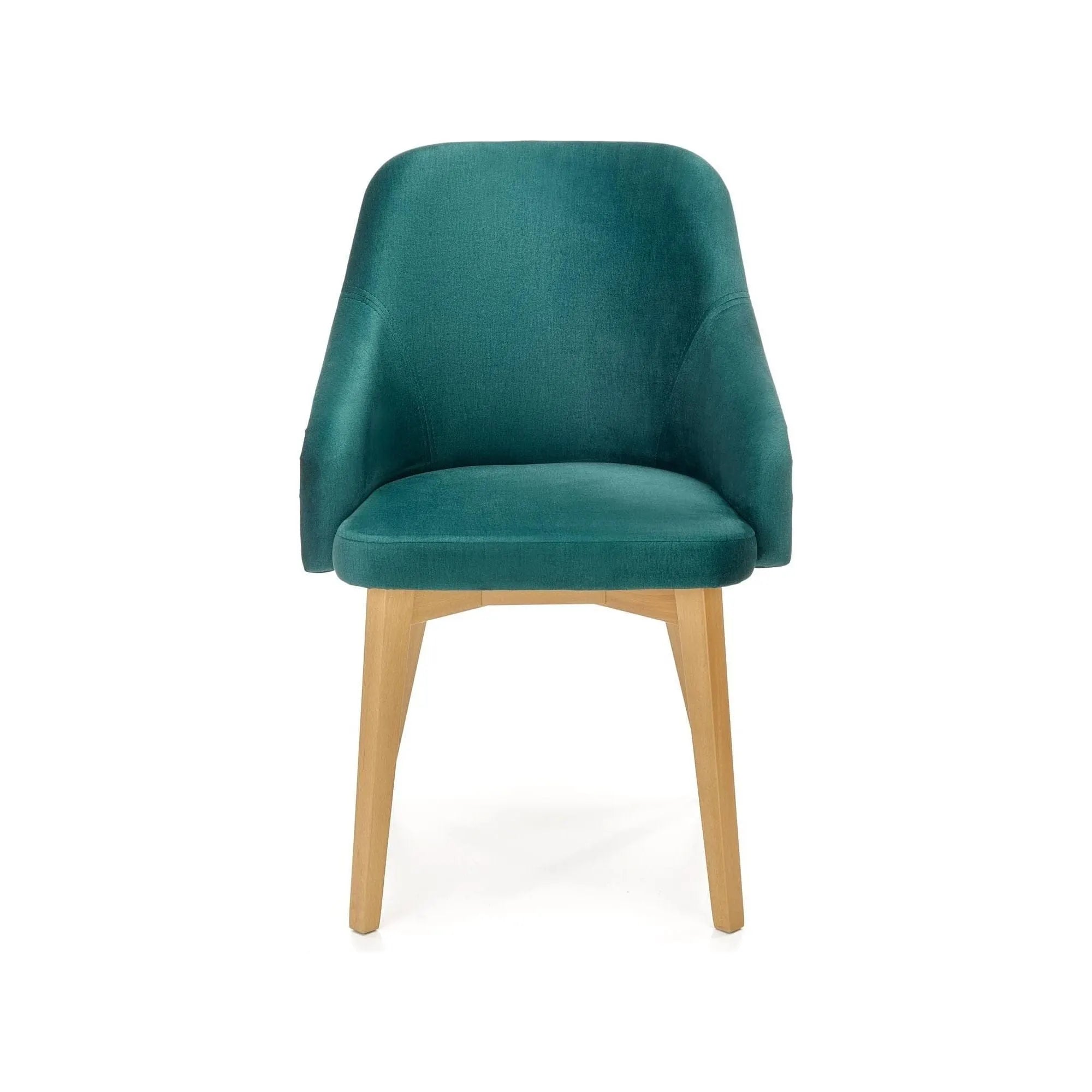 Scaun TOLEDO 2, verde/stejar, stofa catifelata/lemn de fag, 57x56x86 cm