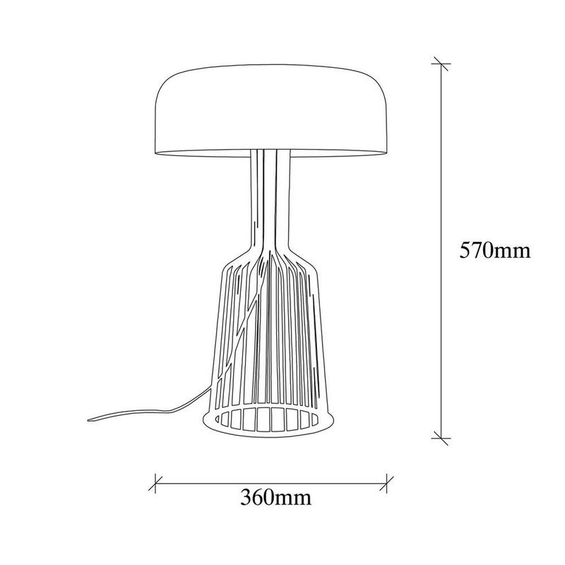 Veioza FELLINI MR-123, negru, metal, 36x57 cm