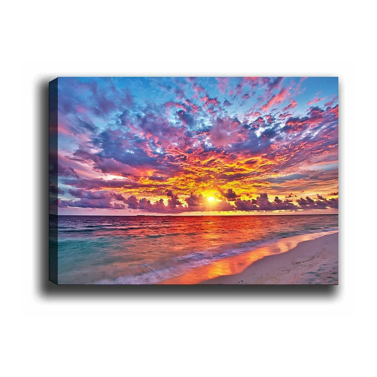 Tablou 441HPE2375, multicolor, panza/lemn, 100x70 cm