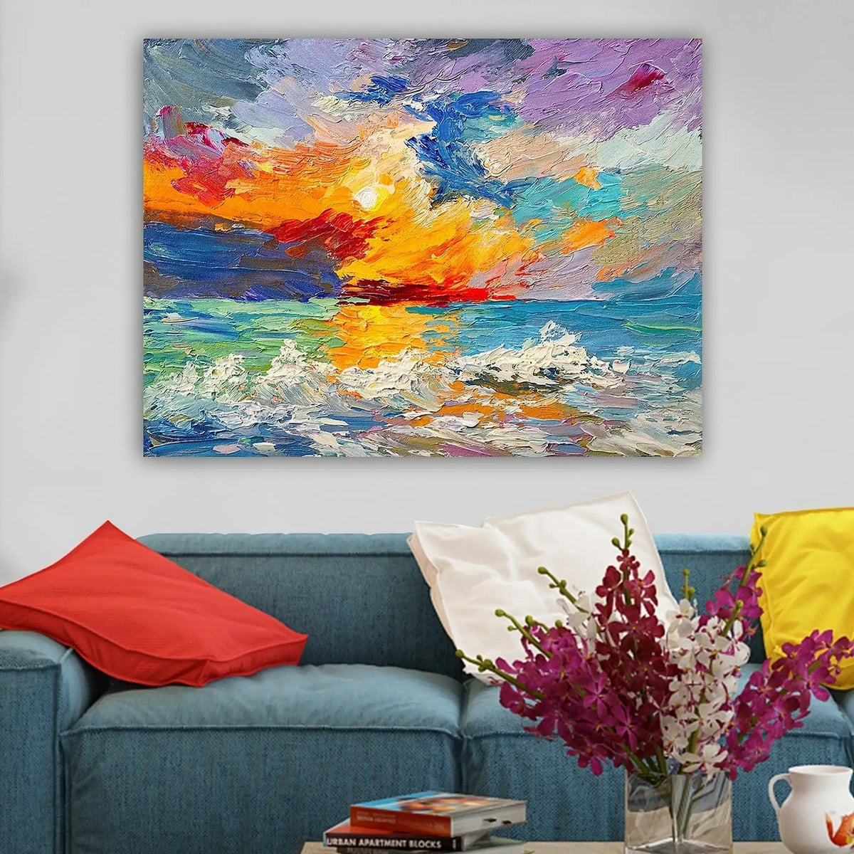 Tablou 441HPE2621, multicolor, panza, 100x70 cm