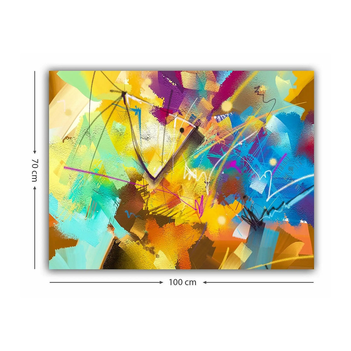 Tablou 441HPE2674, multicolor, panza, 100x70 cm