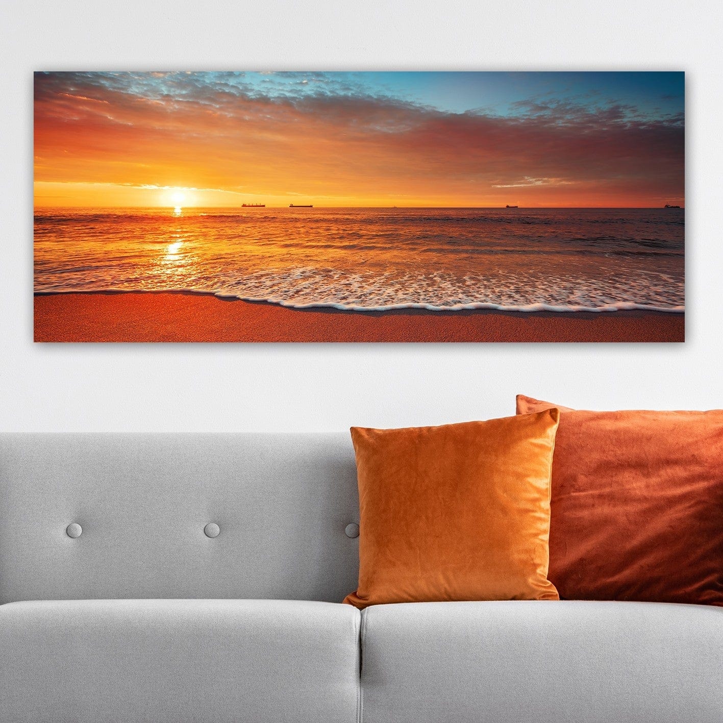 Tablou 451ERN1211, multicolor, panza/lemn, 120x50 cm