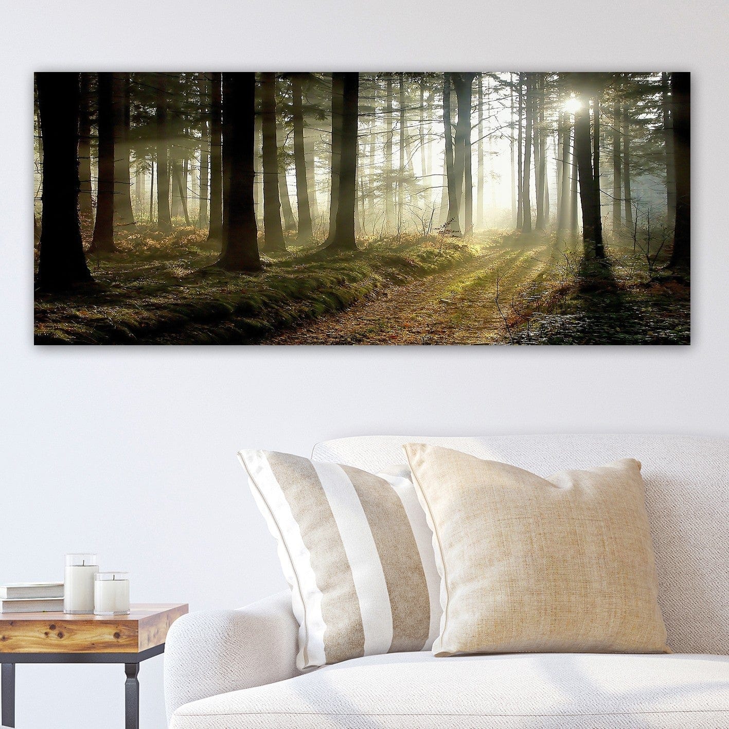 Tablou 451ERN1413, multicolor, panza/lemn, 120x50 cm