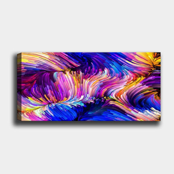 Tablou 451ERN1622, multicolor, panza/lemn, 120x50 cm