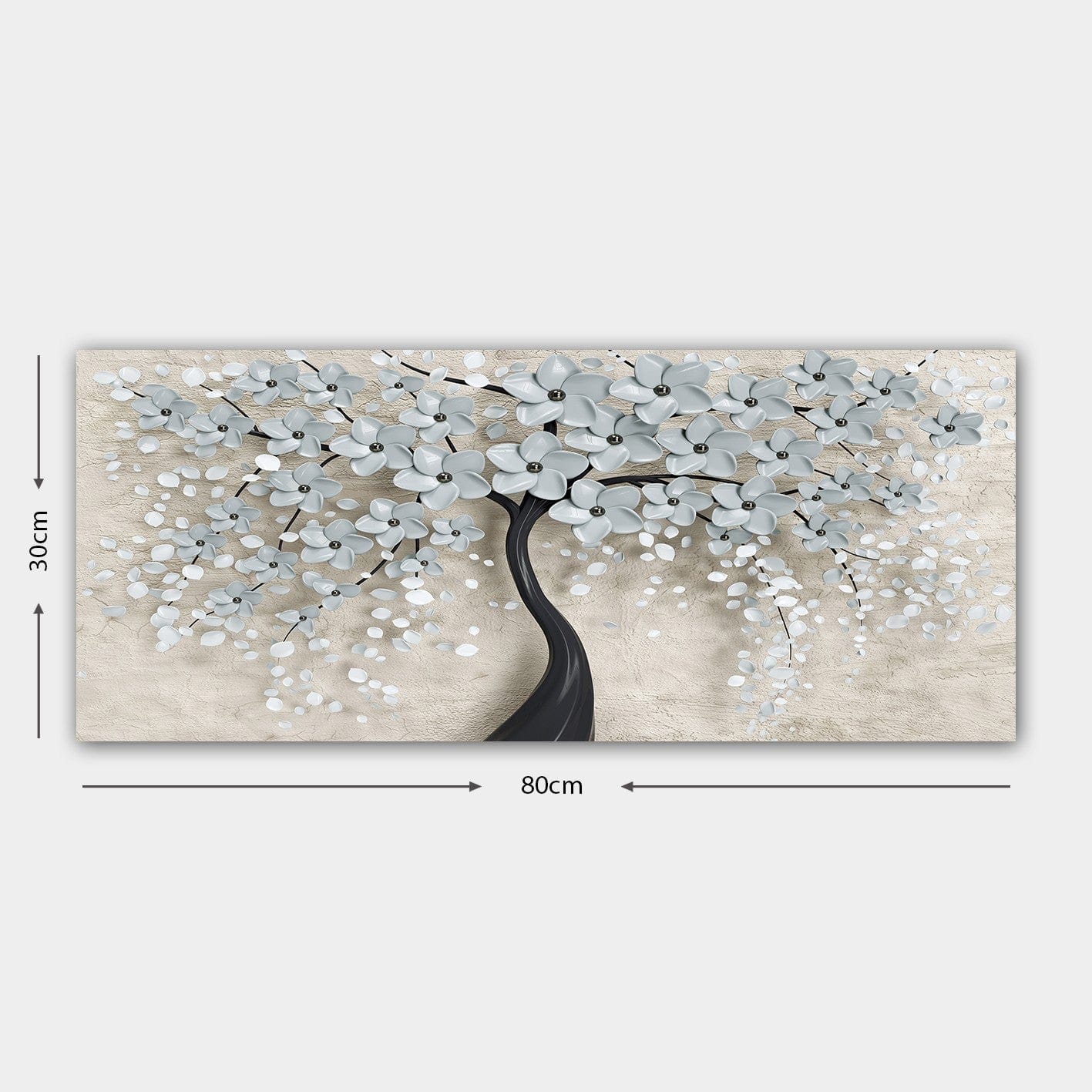 Tablou 483TNS1273, multicolor, panza/lemn, 80x30 cm