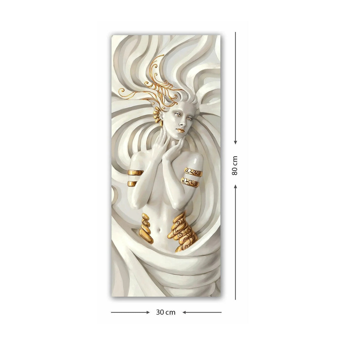 Tablou 483TNS1905, crem, panza, 30x80 cm