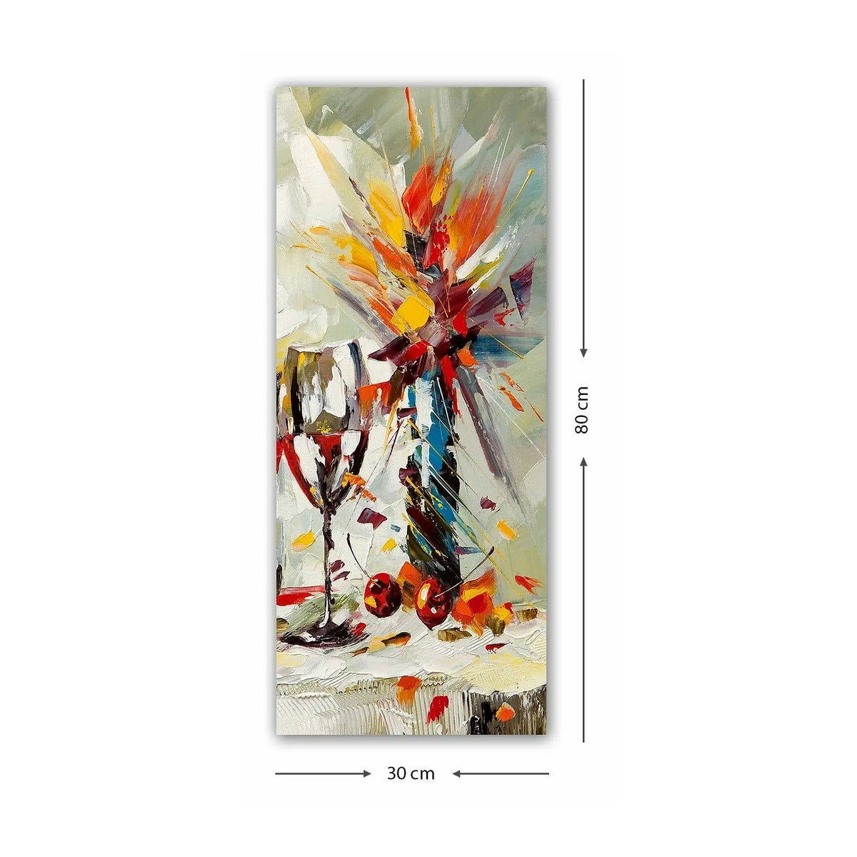 Tablou 483TNS2116, multicolor, panza, 30x80 cm