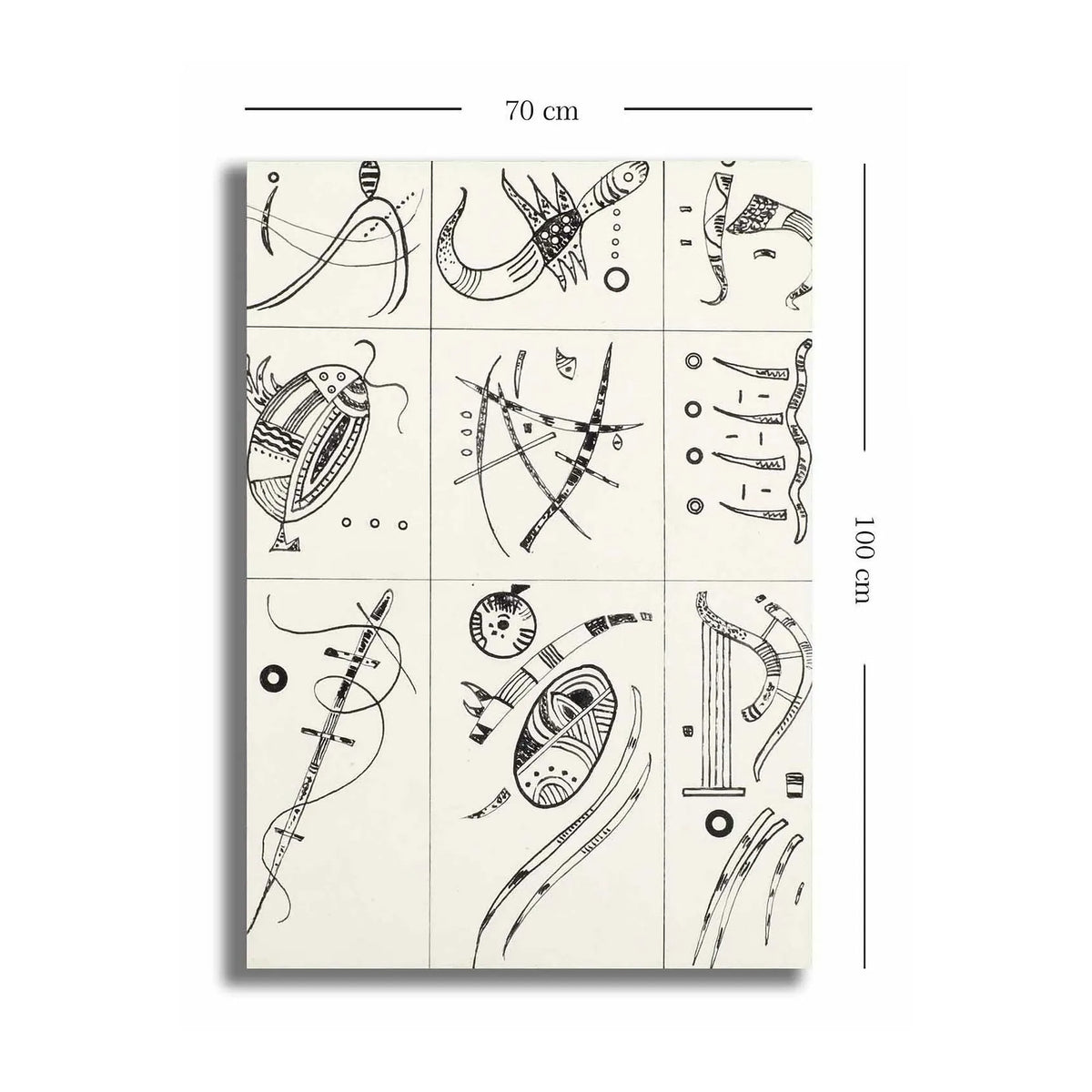 Tablou 677VSL1145, crem, panza, 70x100 cm