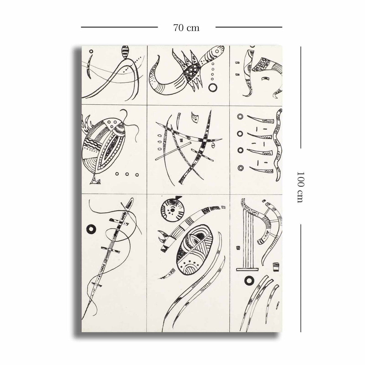 Tablou 677VSL1145, crem, panza, 70x100 cm