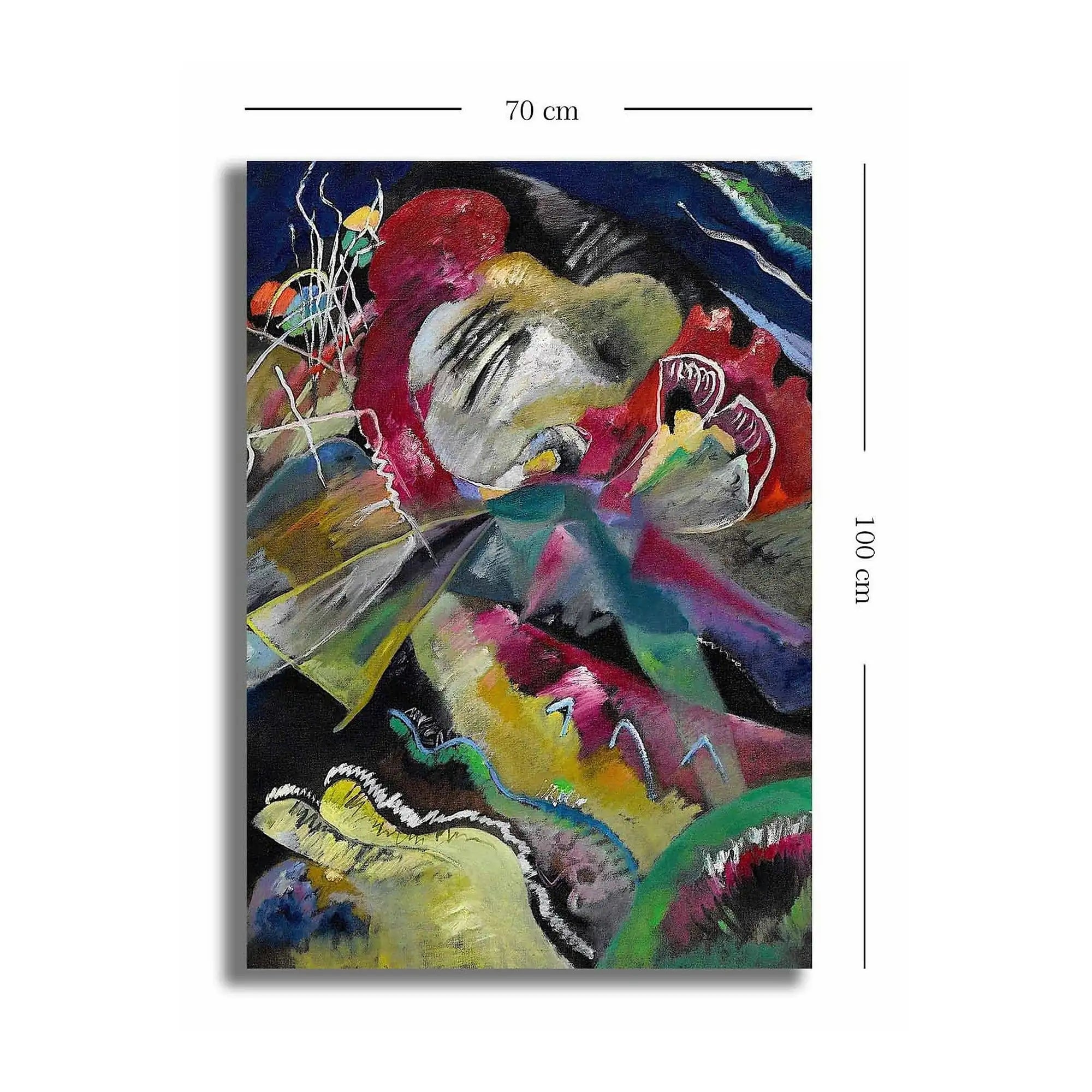Tablou 677VSL1154, multicolor, panza/lemn, 70x100 cm
