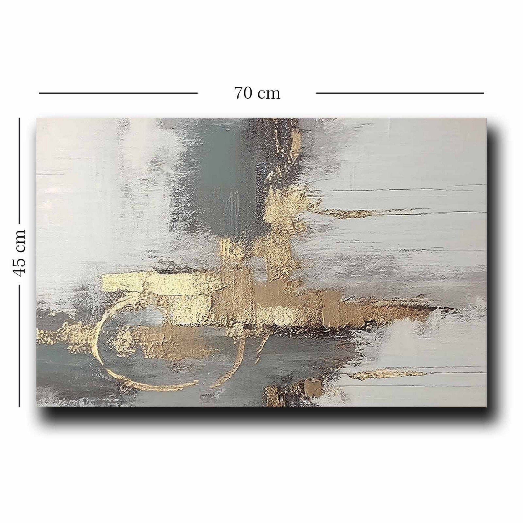 Tablou 895FNA1151, gri, panza/lemn, 70x45 cm
