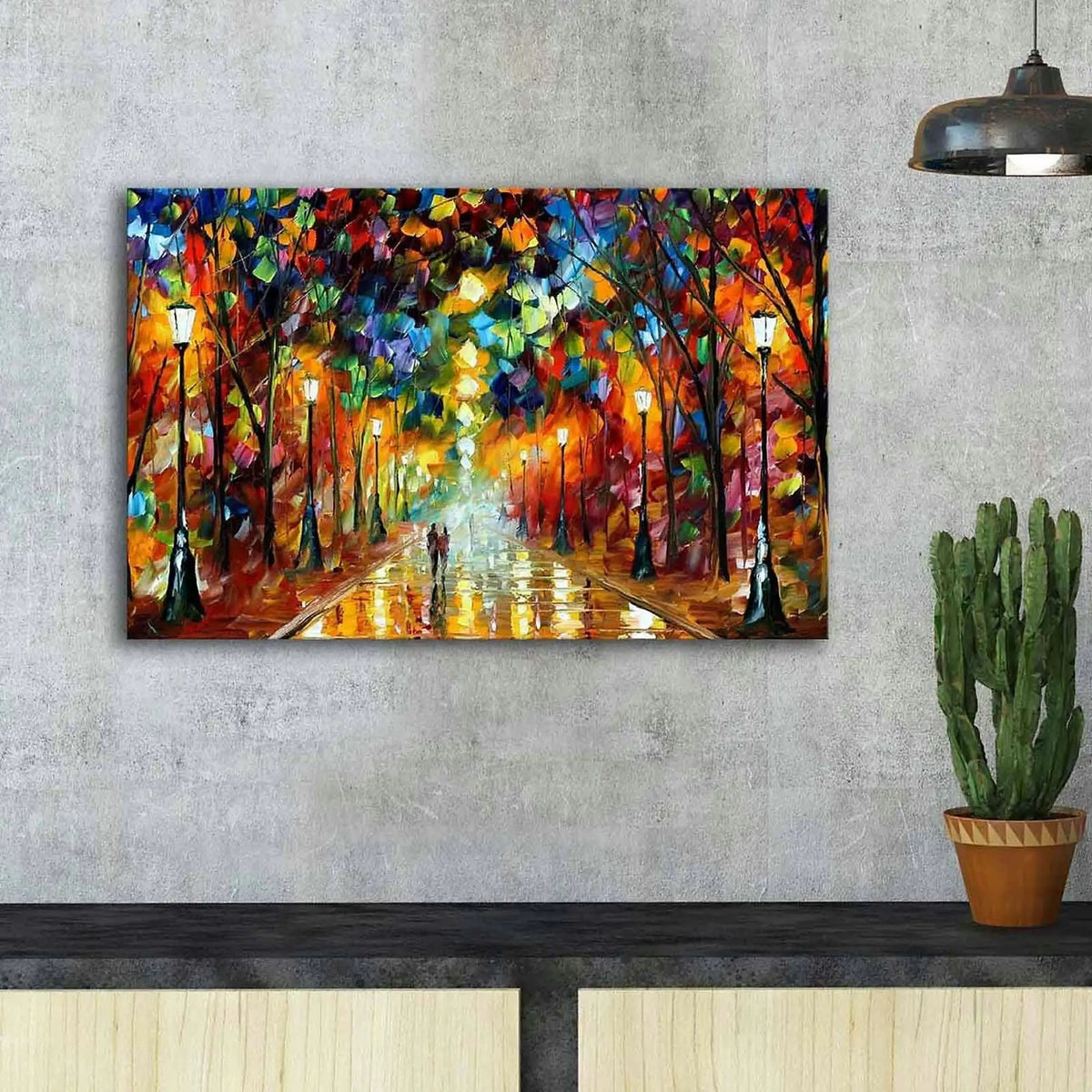 Tablou FAMOUSART-073, multicolor, pânză, 45x70 cm