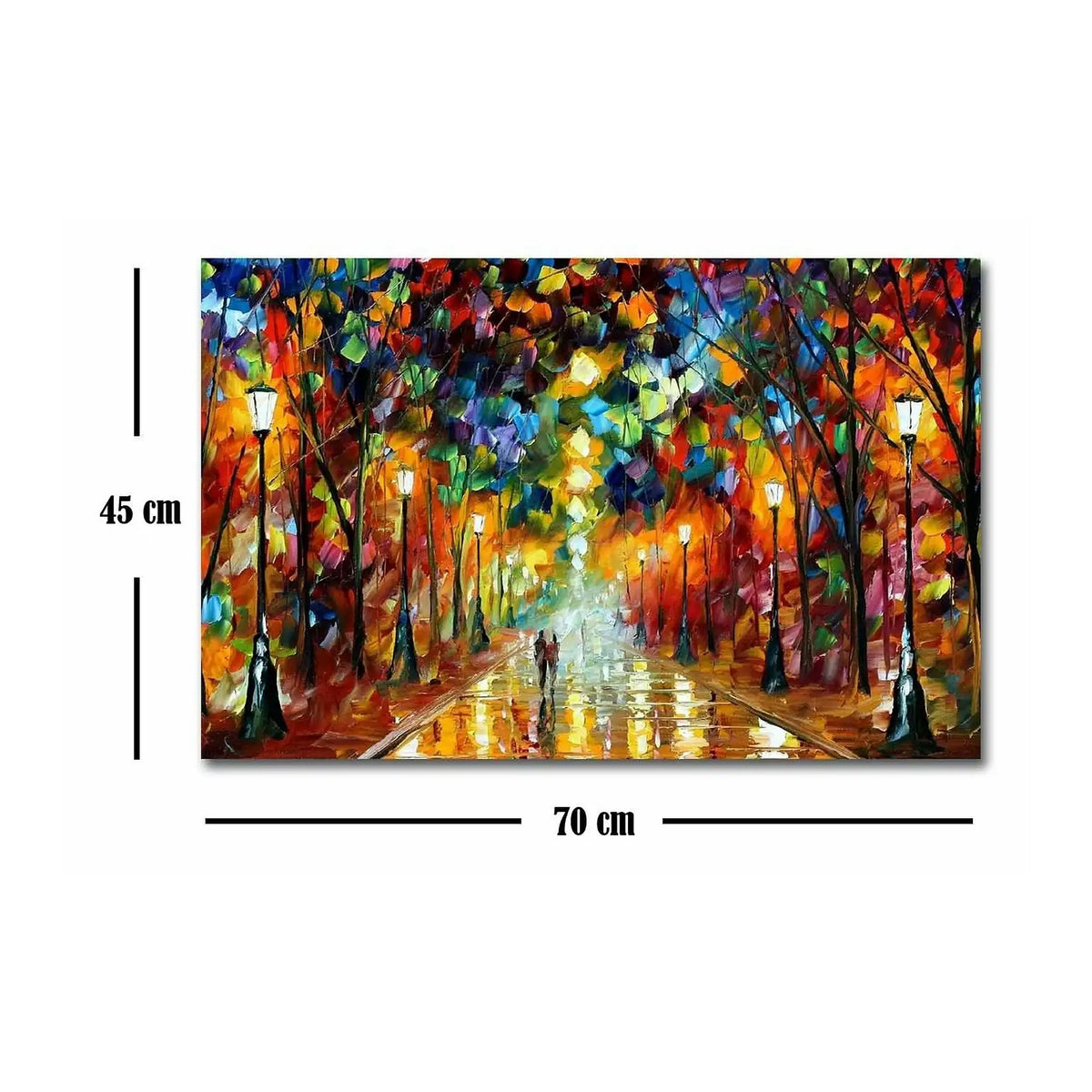 Tablou FAMOUSART-073, multicolor, pânză, 45x70 cm