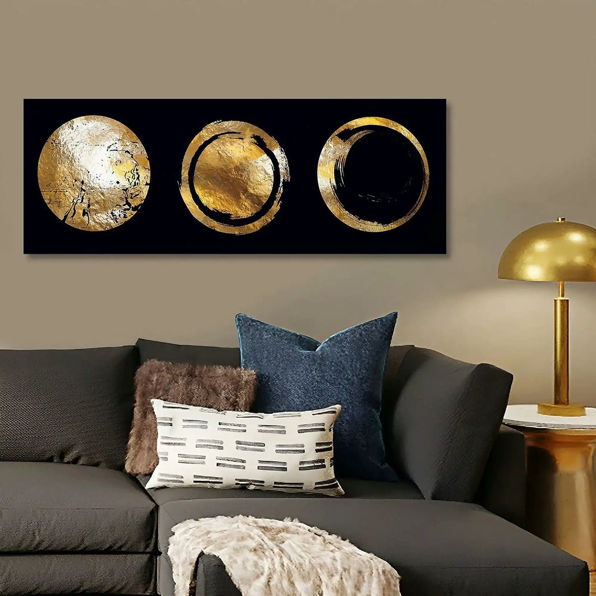 Tablou KNV4442, multicolor, pânză, 30x80 cm