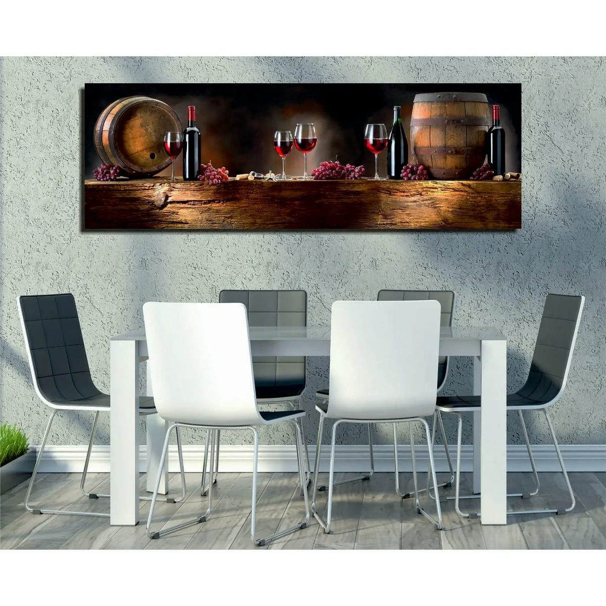 Tablou PC010, multicolor, pânză, 30x80 cm
