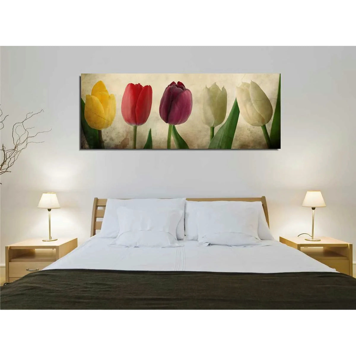 Tablou PC147, multicolor, pânză, 30x80 cm