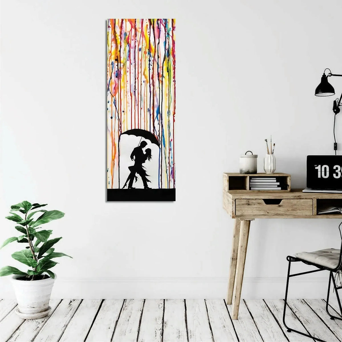 Tablou PC327, multicolor, pânză, 30x80 cm