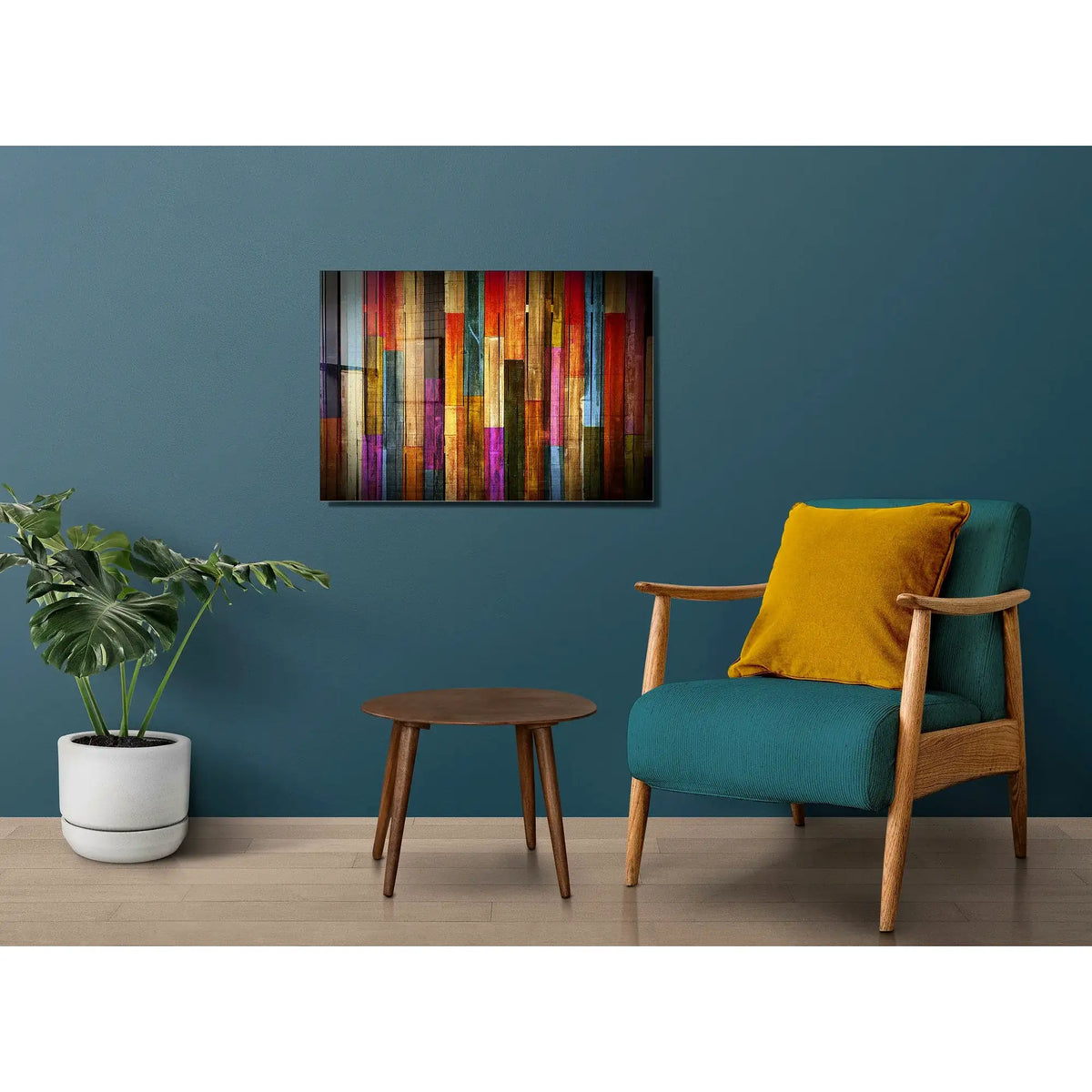 Tablou UV-002, multicolor, sticlă, 70x100 cm