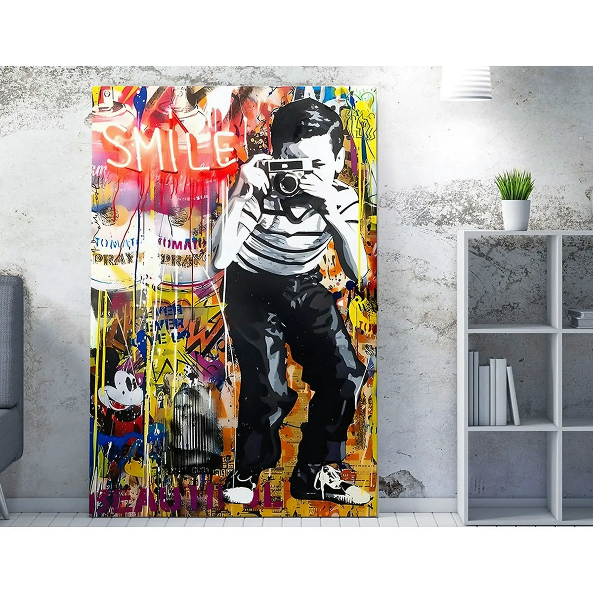 Tablou WY357, multicolor, pânză, 50x70 cm