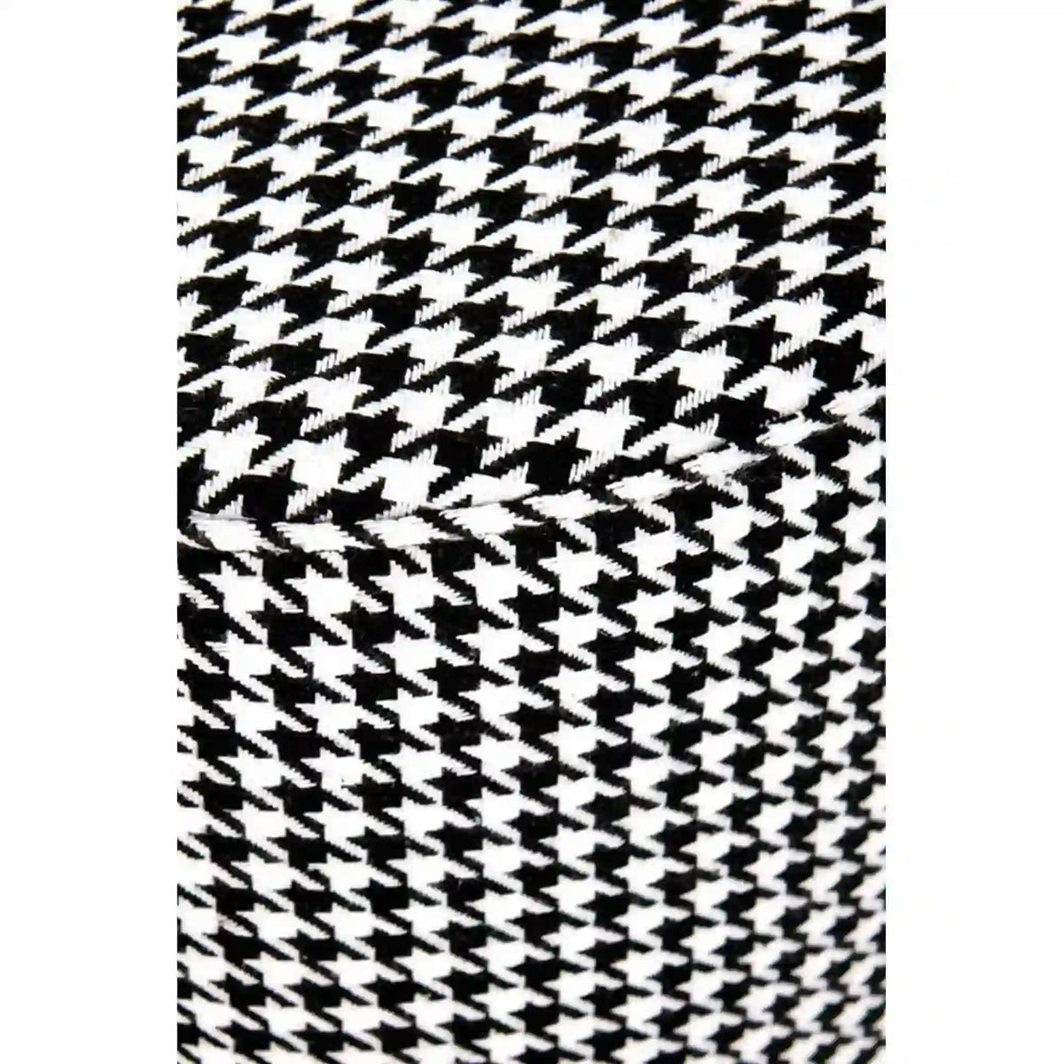 Taburet ARUNA, stofa clasica negru/alb, 36x44 cm