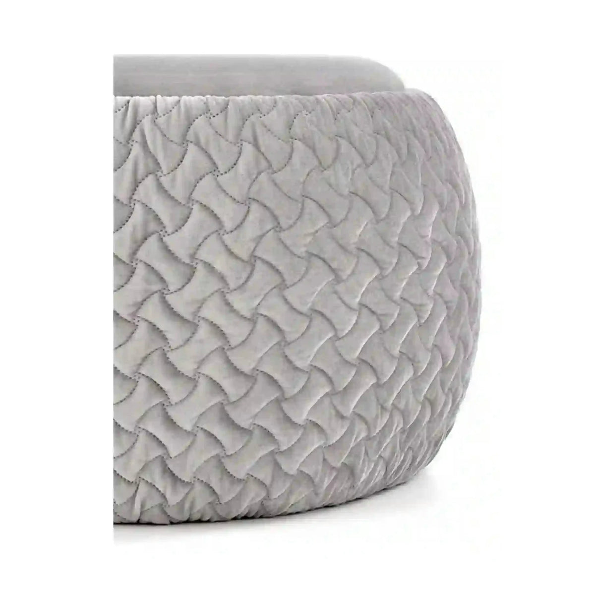 Taburet BONO, stofa catifelata gri deschis, cu spatiu depozitare, 54x54x37 cm