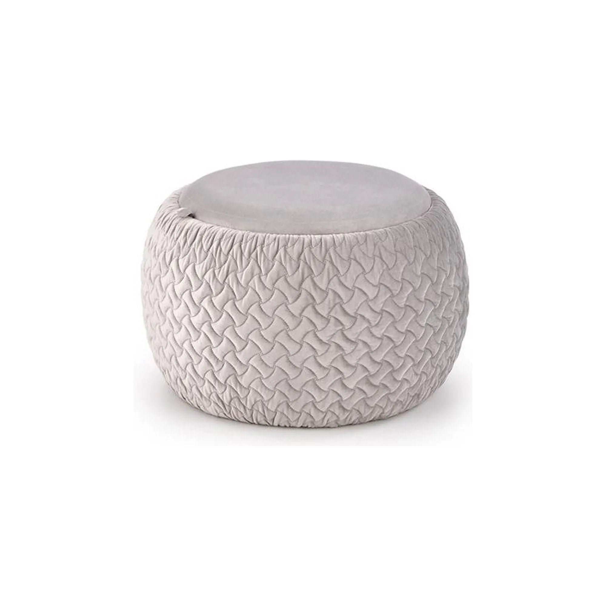 Taburet BONO, stofa catifelata gri deschis, cu spatiu depozitare, 54x54x37 cm