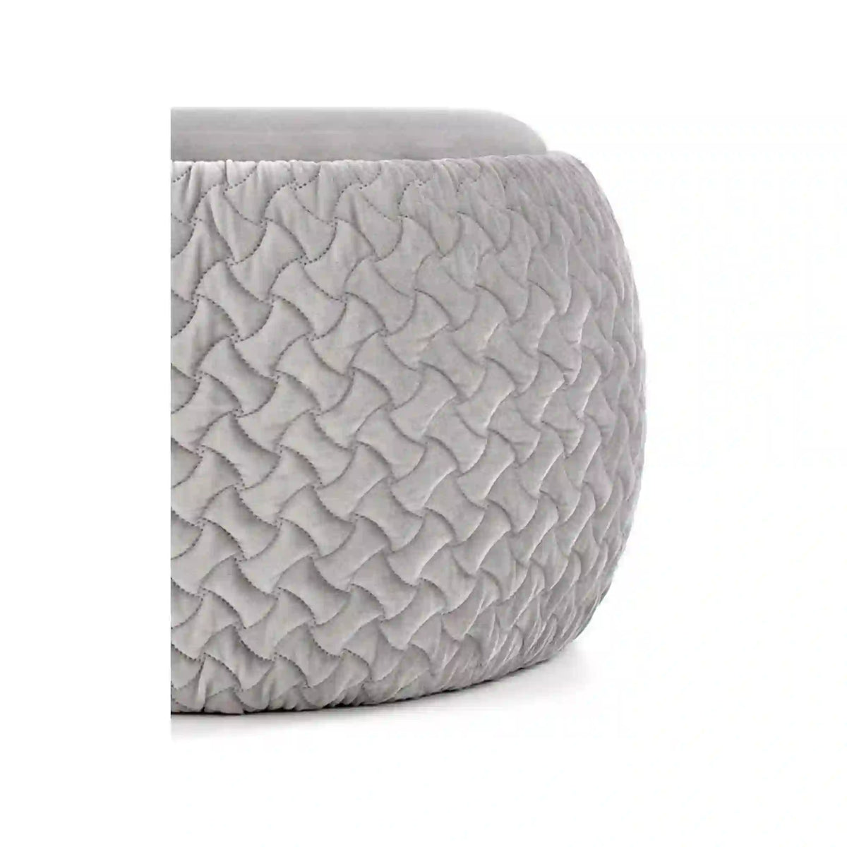 Taburet BONO, stofa catifelata gri deschis, cu spatiu depozitare, 54x54x37 cm