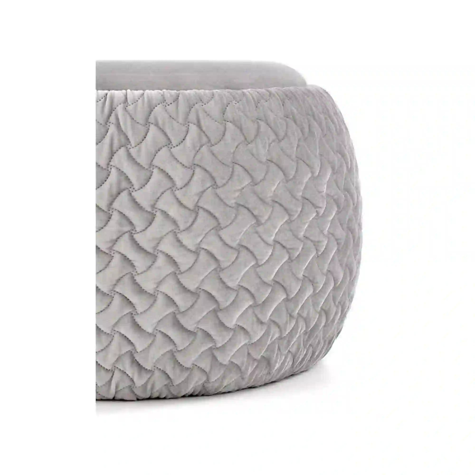 Taburet BONO, stofa catifelata gri deschis, cu spatiu depozitare, 54x54x37 cm