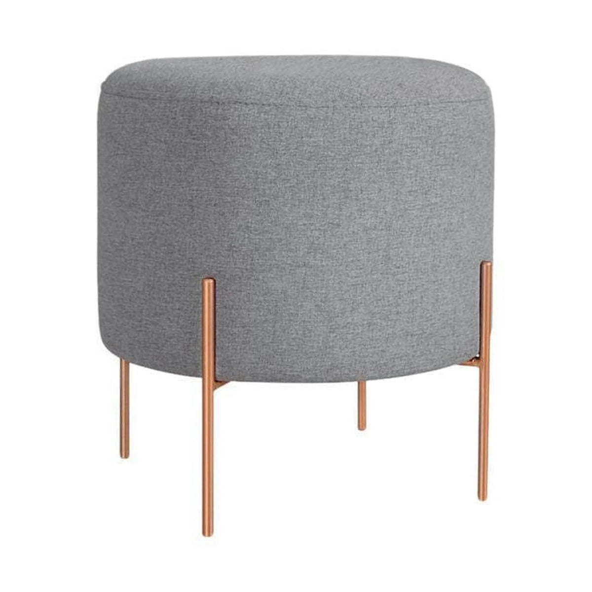 Taburet COPPER 51, stofa clasica gri deschis, 40x40x42 cm