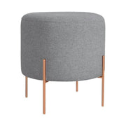 Taburet COPPER 51, stofa clasica gri deschis, 40x40x42 cm