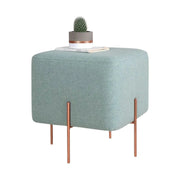 Taburet COPPER 54, stofa clasica verde menta, 40x40x42 cm