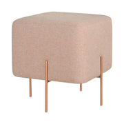 Taburet COPPER 56, stofa clasica roz, 40x40x42 cm