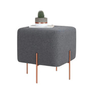 Taburet COPPER 59, stofa clasica gri inchis, 40x40x42 cm