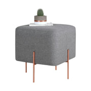 Taburet COPPER 63, stofa clasica gri, 40x40x42 cm