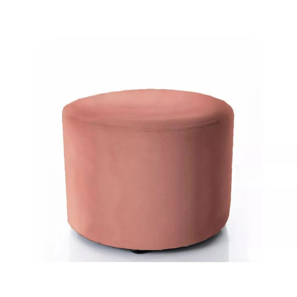 Taburet DOTI A, stofa catifelata roz - Bluvel 52, 43x43x32 cm