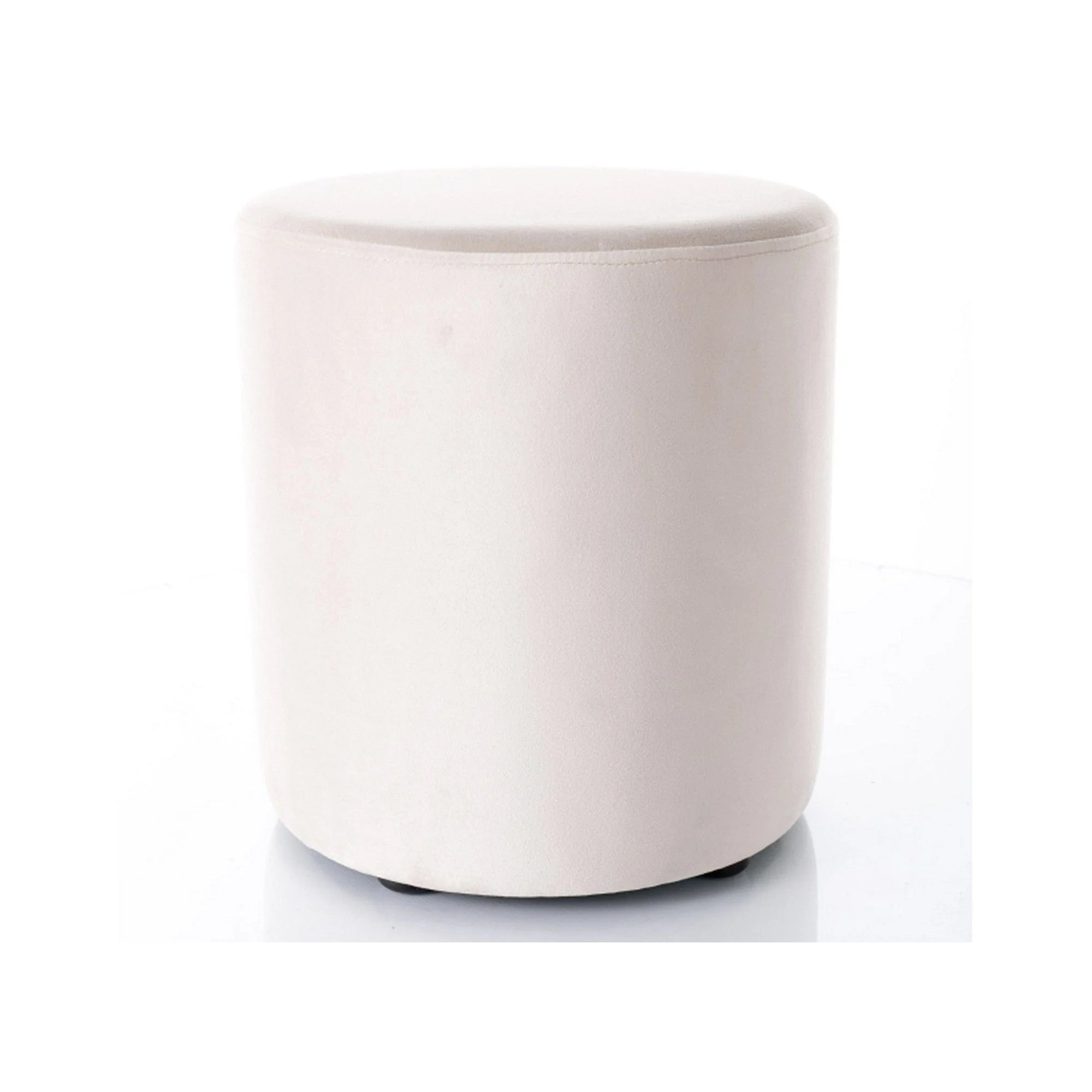 Taburet DOTI B, stofa catifelata bej deschis - Bluvel 30, 38x38x42 cm