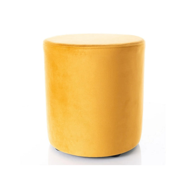Taburet DOTI B, stofa catifelata galben - Bluvel 68, 38x38x42 cm