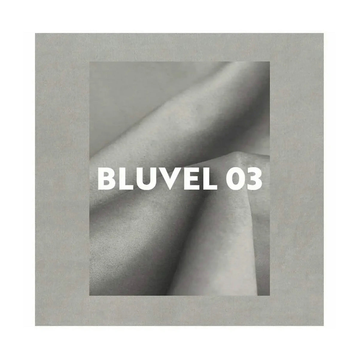 Taburet DOTI B, stofa catifelata gri deschis - Bluvel 03, 38x38x42 cm