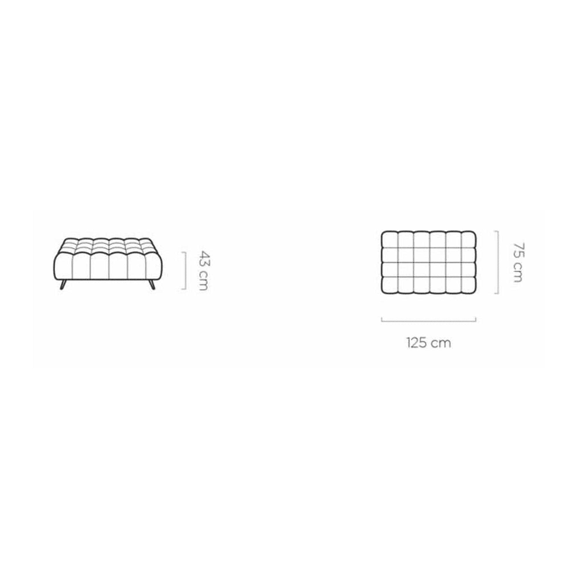 Taburet GAPPA, personalizabil, 125x75x43 cm