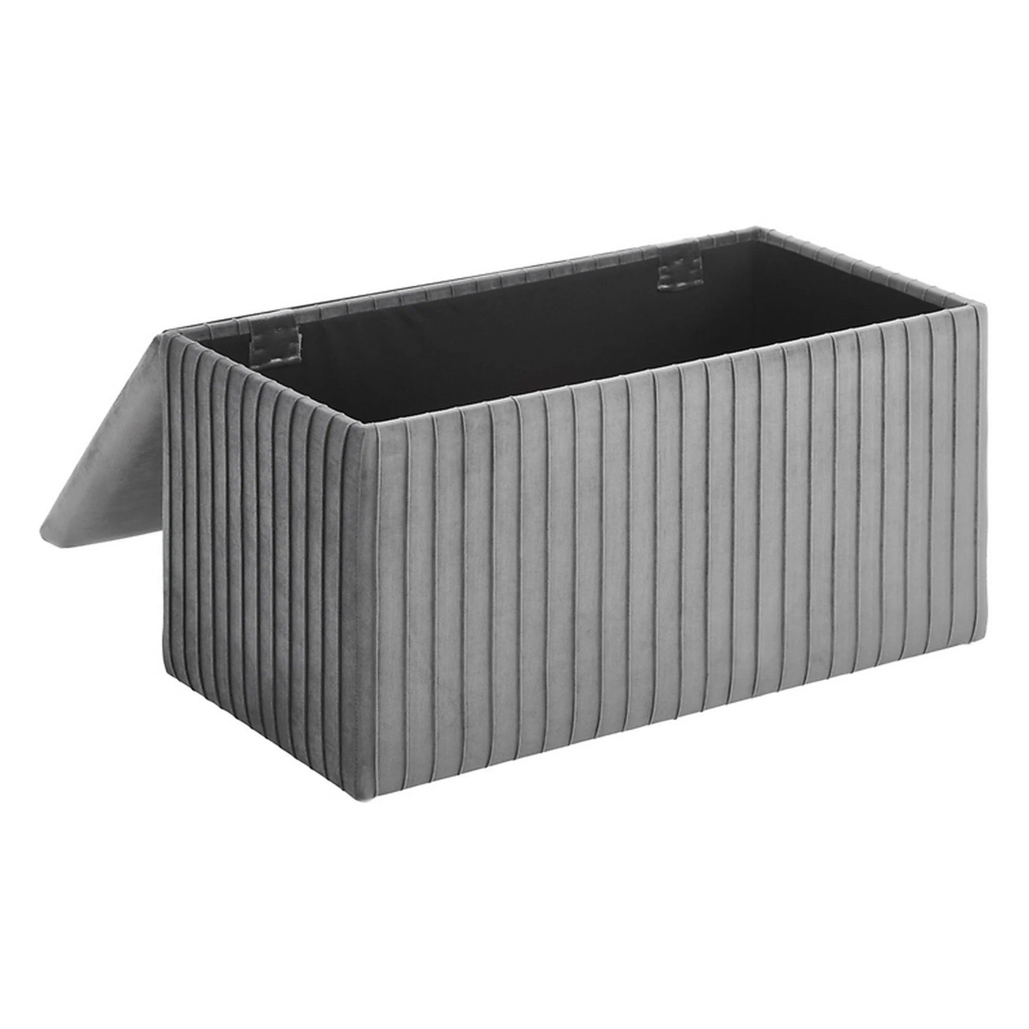 Taburet LENA, stofa catifelata gri, 75x40x40 cm